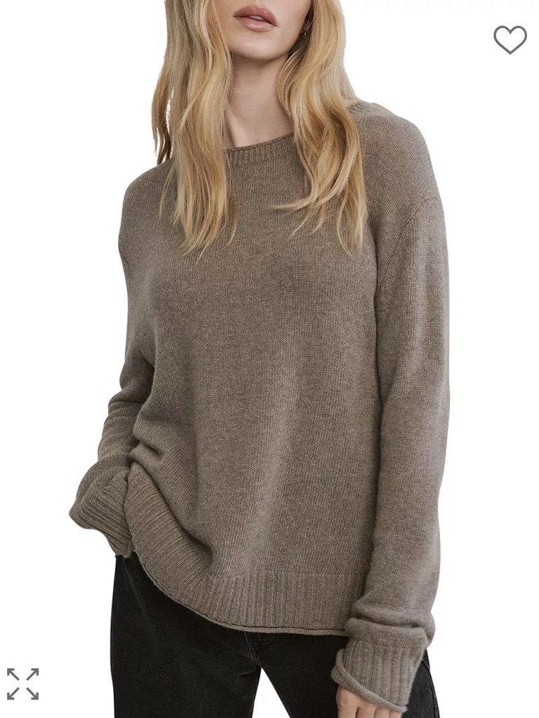 Jenni Kayne Taupe Crewneck Sweater